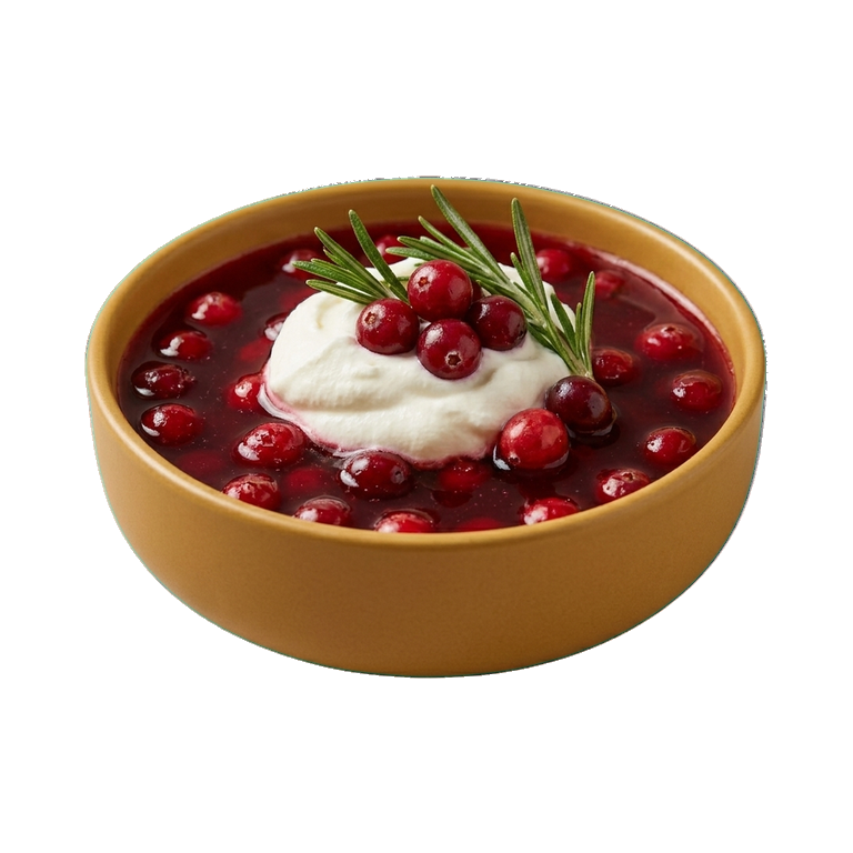 Винное желе с клюквой и розмарином — иконка рецепта
