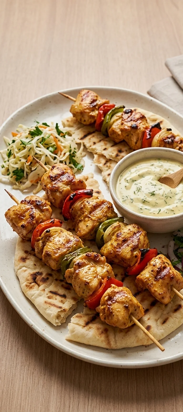 Куриные шашлыки с горчично-сметанным соусом — рецепт с фото