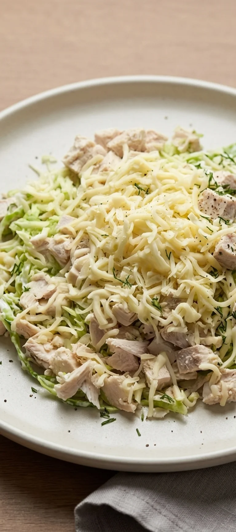 Капуста с курицей в йогуртовой заправке — рецепт с фото