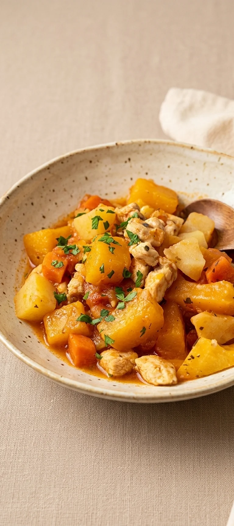 Тыквенное рагу с курицей и картофелем — рецепт с фото