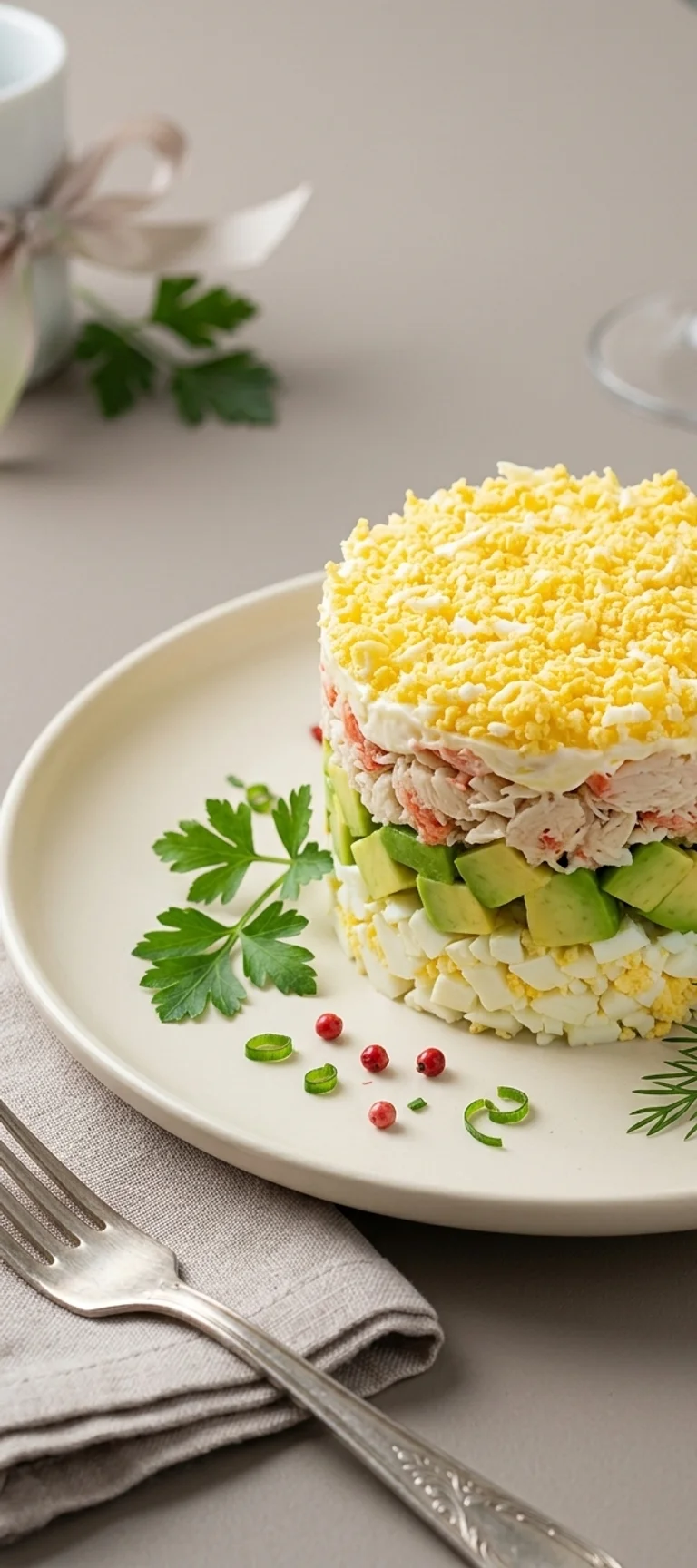 Салат с крабовым мясом и авокадо — рецепт с фото
