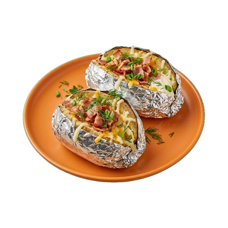 Картофель в фольге с беконом и сыром — иконка рецепта